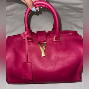 Yves Saint Laurent Classic Y Cabas Pink Handbag/Crossbody